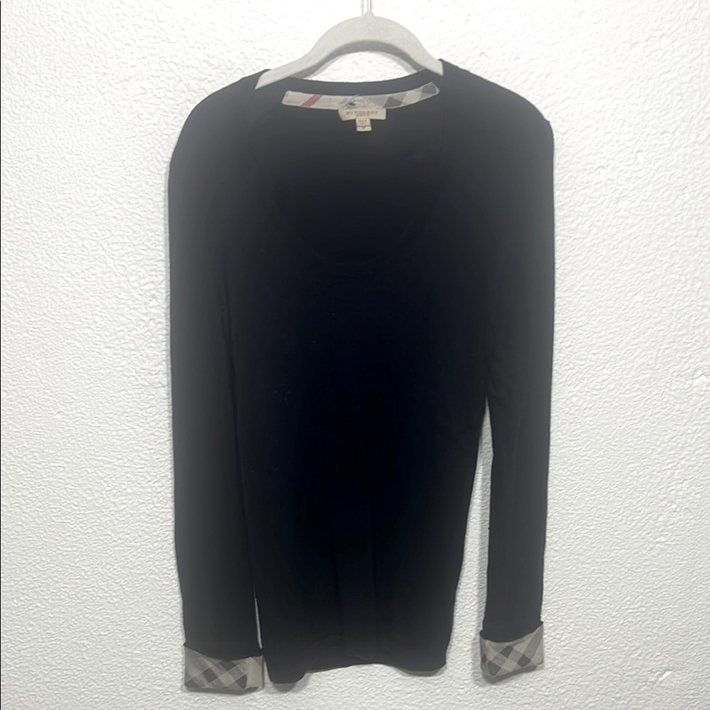 Burberry - Navy Long Sleeve Top - soft sweater women size M